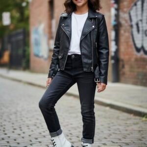 little girl black boots