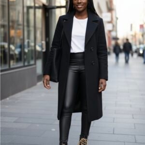 Black lace-up combat woman boots