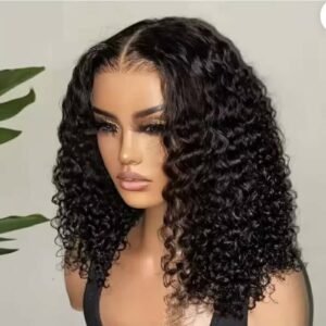 Curly Short Bob HD 4x4 Lace 100% Natural Human Hair Deep water wave